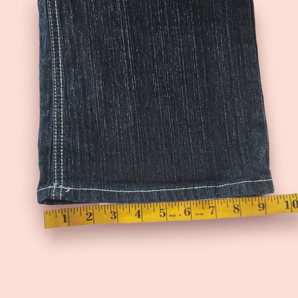 Vintage Y2k mcbling House of Dereon Dark wash boocut jeans size 9/10 hiphop - Picture 8 of 11